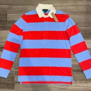 JCREW long sleeve striped polo rugby NWT